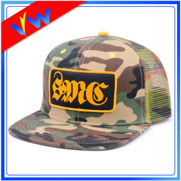 Camo Mesh Applique Snapback Cap