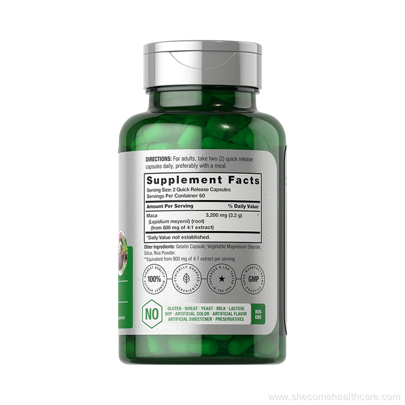 organic maca supplement Non GMO maca root capsules