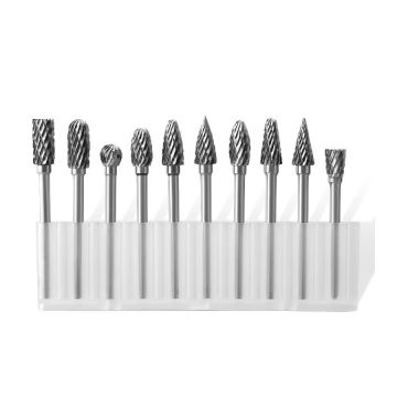 Double Cut Tungsten Carbide Deburring Grinding Bits, Rotary Files & Burr Tools