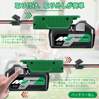 18V 36V Lithium Battery Adapter with Fuse Switch for DIY Power Converter - Compatible with Hikoki Tools and Truck RC Toys