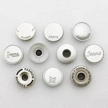 Customized Metal Denim Jeans Buttons with Letter Name Engraving: OEM & ODM Options