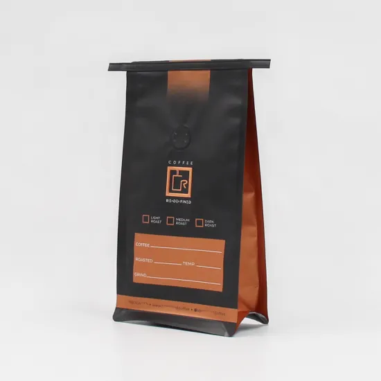 Custom Printed Eco-Friendly Compostable Coffee Bags with Valve and Zipper for Small-Batch Drip Beans Packaging