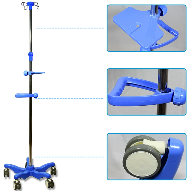 Stainless Steel Floor-standing Infusion Stand