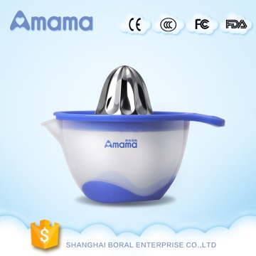 China factory good quality stainless steel plastic mini manual juicer lemon squeezer