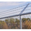 Security Chain Link Fence with Top Barbed Wire