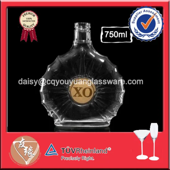 Lovely clear pumpkin shape glass bottle for brandy