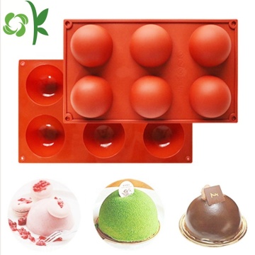 Khuôn bánh silicone hình cầu 6 lỗ