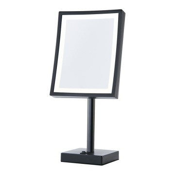 Standing magnifying mirror with light