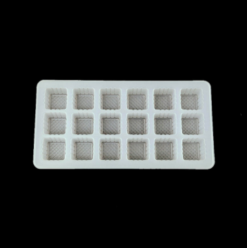 White PP Plastic Blister Trays with 18-compartment