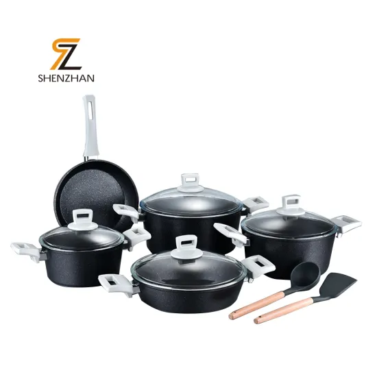Low MOQ Aluminum Non-Stick Cookware Set with Granite Finish