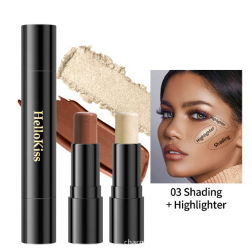 Charm Beauty: Dual-Head Highlighter and Contour Stick for Shimmering Make-up
