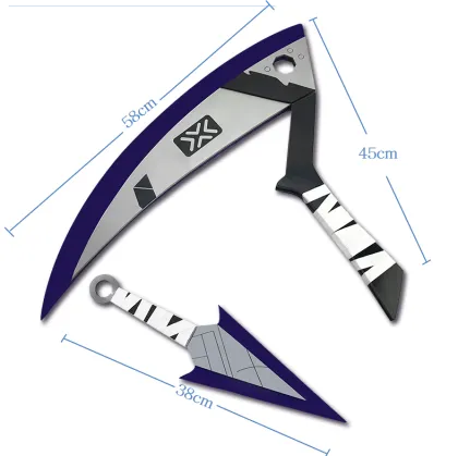 Game LOL KDA Akali Sword Weapons Cosplay Costume Props Sickle Dagger Cosplay Weapon Prop KDA Handmade Prop