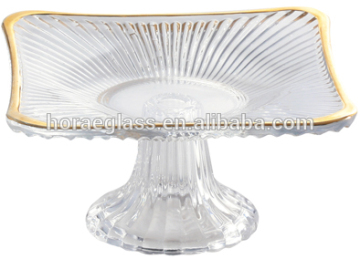 Hot Selling Wedding Decoration Gold Silver Beaded Glass Charger Plate