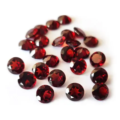 Red Garnet Round Diamond Cutting Process Custom Wholesale