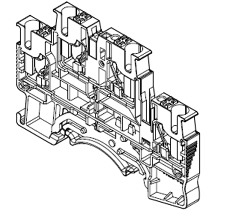 2.5mm Ground Push-in erminal Blocks Two layers