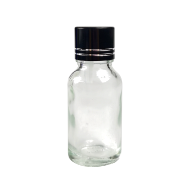 Wholesale empty cosmetic packaging bottles black lids