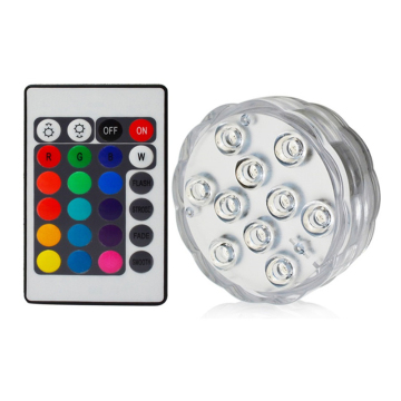 10Leds Waterproof RGB Submersible Swimming Pool Lights with Remote