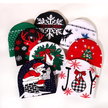2024 Hot Light Up Christmas Beanie Hat Sets