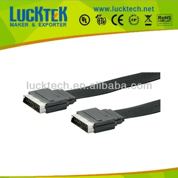 FLAT SCART TO SCART CABLE 21PIN TO 21PIN SCART CABLE