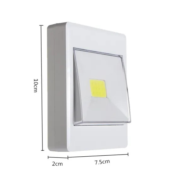 mini ABS material cob bulb battery operated led light switch