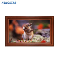 21.5 inch wood photo frame advertising video monitor