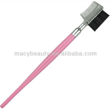 Eyebrow brush with comb