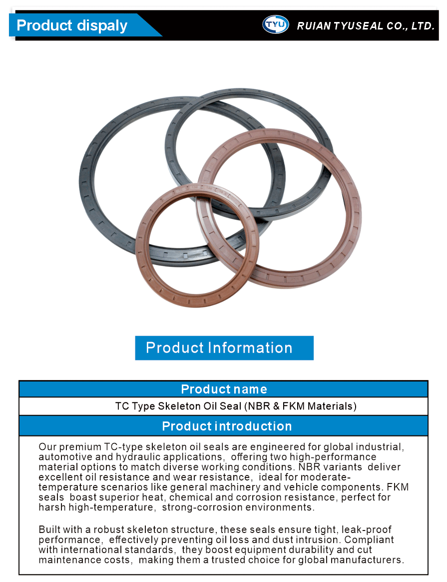 tc type oil seal for machinery