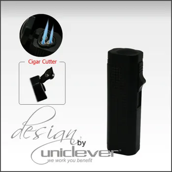 Triple Torch Lighter With Cigar Punch