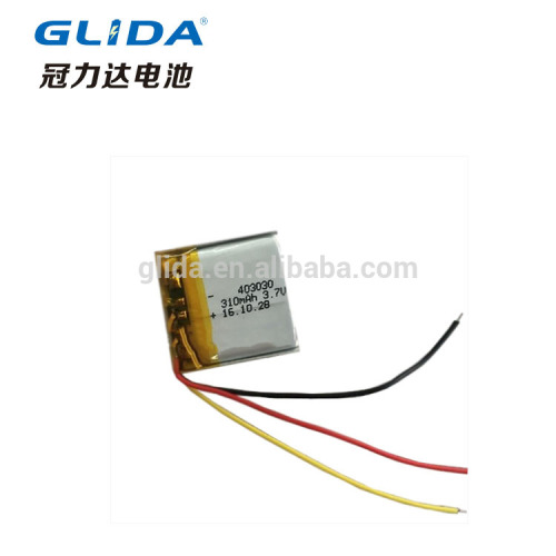 rechargeable 3.7V 403030 310mah Li-polymer battery