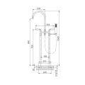 SEAWIND double lever bath mixer floor-standing