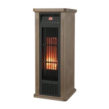 Electric Infrared Quartz Fireplace Heater: Cabinet Style with Digital Controls and Wood-Fire Effect