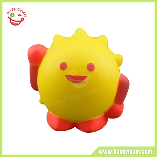 Manufacturing Promotional PU Foam Style Sunflower Man Stress Ball