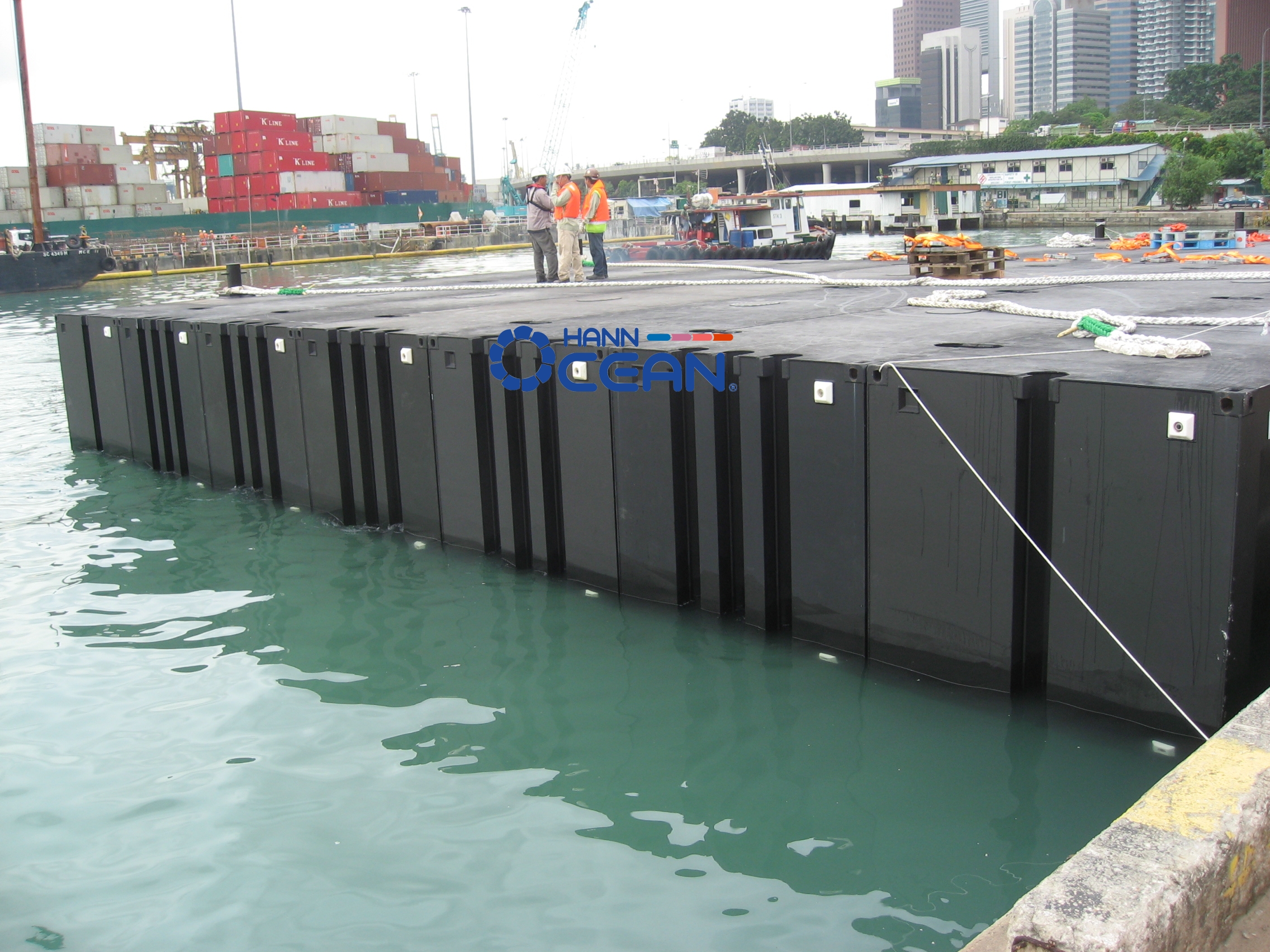 Modular Container Barge Modular Crane Barge With Containerized Floating Pontoon System, High ...
