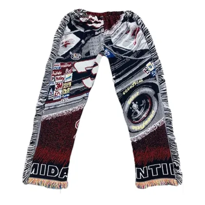 Tapestry Flare Pants Small Hearts Blanket Pants Trousers