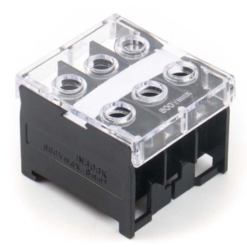 IN30BK Black 3P 50A 600V PC Material Terminal Block