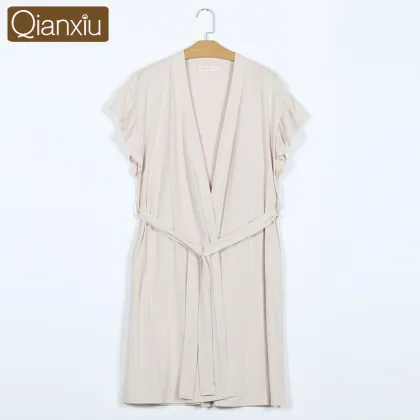 Qianxiu Big Brand Pure Color Cheap Sleeping Robe