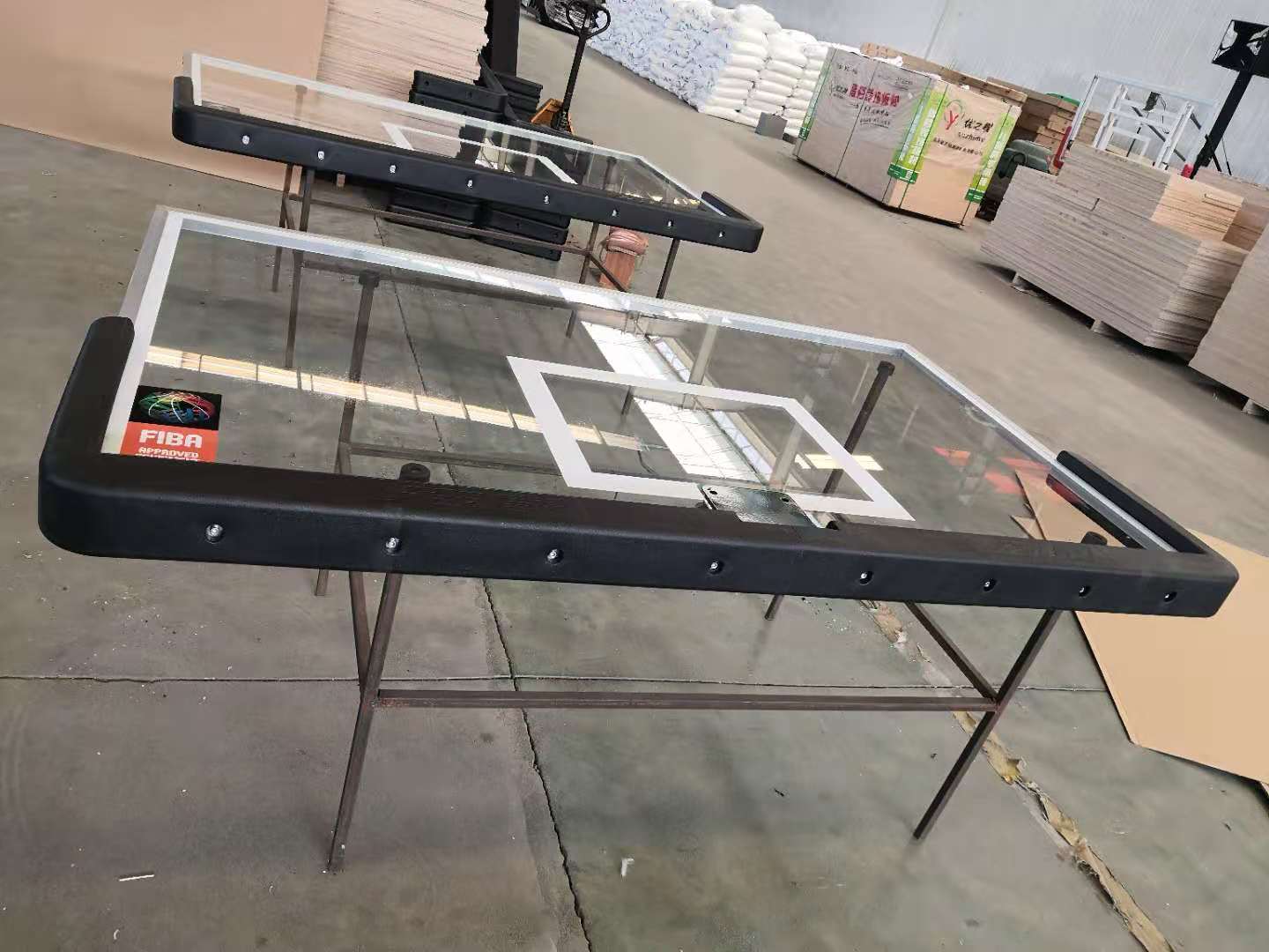 FIBA tempered glass backboard