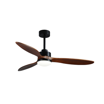 Premium Solid Wood Fan Light with LED Technology, Remote Control, and DC Motor