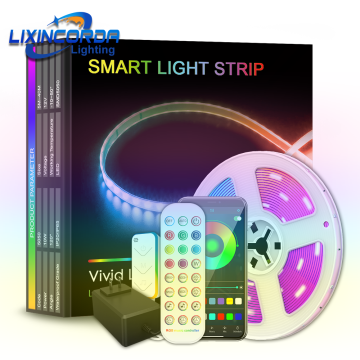 12V Smart LED Strip Light Kit with APP Remote and Music Control