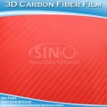 Voiture de haut polymère habillage fibre de carbone 3D Film vinyle