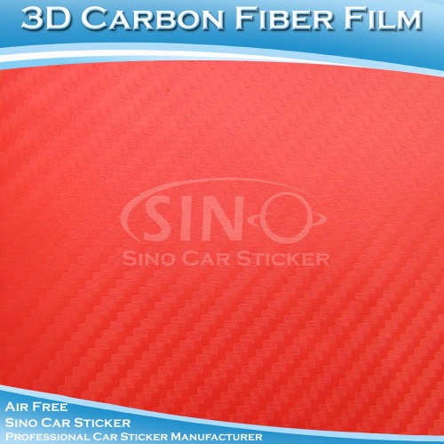 Voiture de haut polymère habillage fibre de carbone 3D Film vinyle