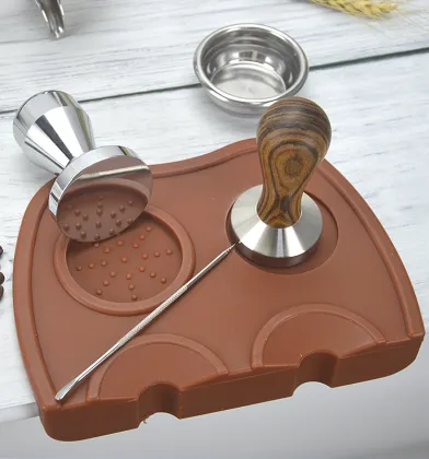 Espresso Coffee Tampers Mat Station - Tamper Holder and Silicone Pad for Baristas