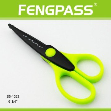 S5-1023 6.25 inches 2Cr13 Stainless Steel Blade With Colorful Plastic Handle Shape Cutting Scissors