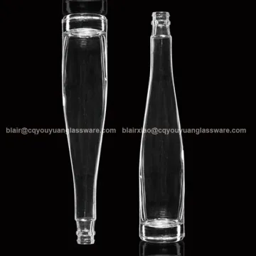 Flint Glass 450ML Flask Glass Bottle with Screw Cap Glass Bottles Purple Drink