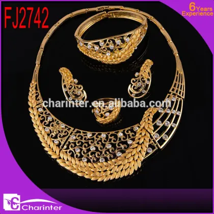 dubai gold jewelry set african jewelry sets wedding party jewelry gold jewelry gold plated jewelry wholesale FJ2736