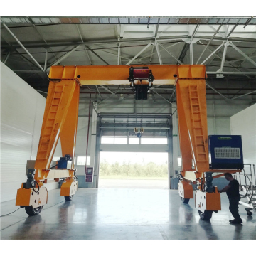 5t-20t Indoor Rubber Tyred Motorized Adjustable Single Girder Gantry Crane with Electric Wire Rope Hoist