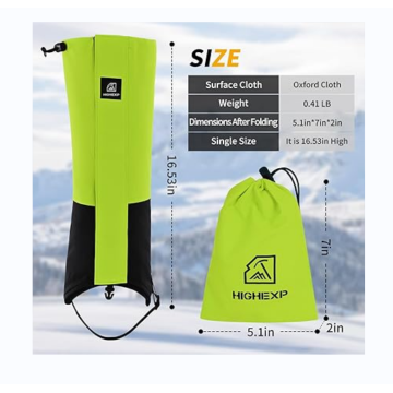 Leg Gaiters Waterproof Adjustable Shoe Snow