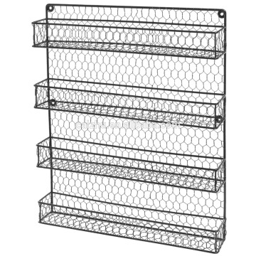 Hot Sale Metal Scroll Spice Holder Rack