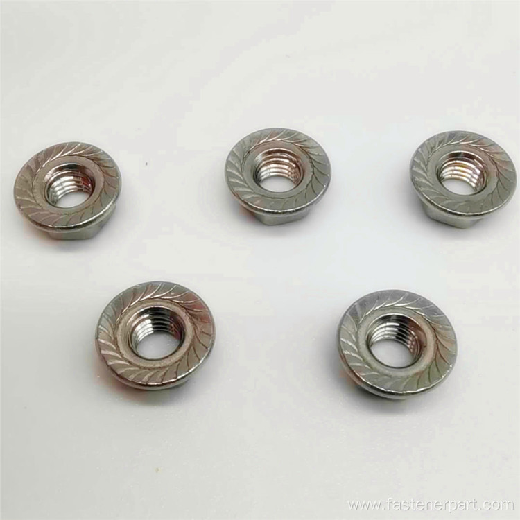 Hex Stainless Steel Flange Castle Nut