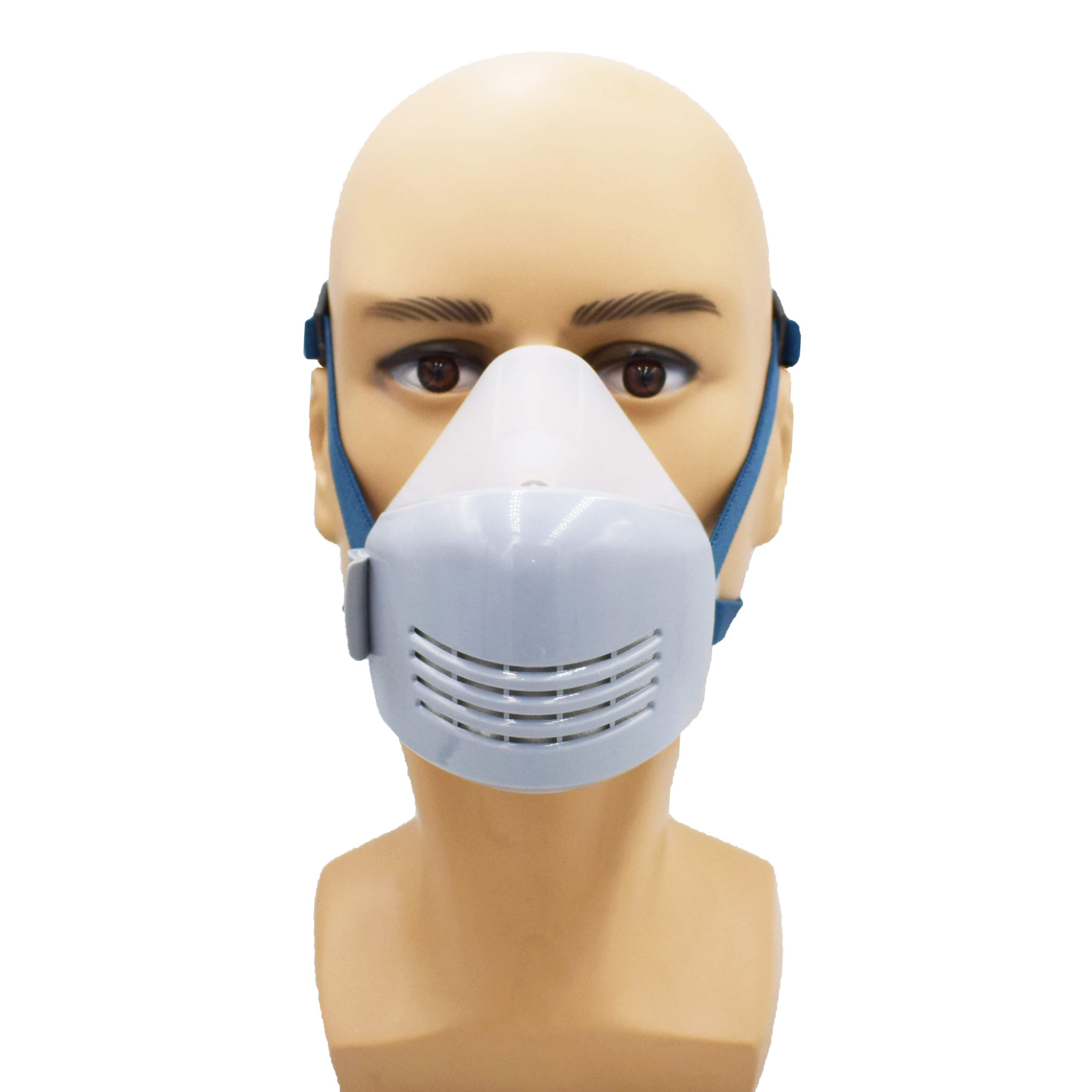 Self priming filter gas mask